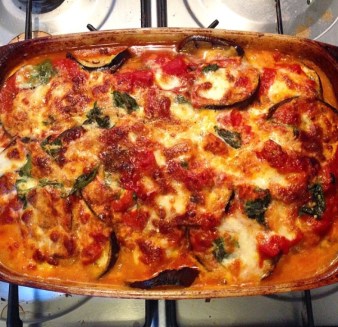cooked aubergine bake